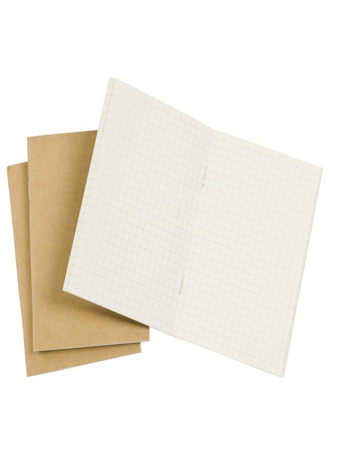 Moterm Travelers' Notebook Refills Insert, Set of 3(Grid, Passport Size, 100gsm) - Image 1