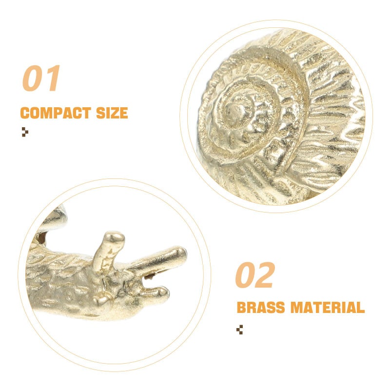 Vintage Brass Snail Cabinet Knobs Gold Drawer Pulls Antique Hardware For Furniture - Image 4