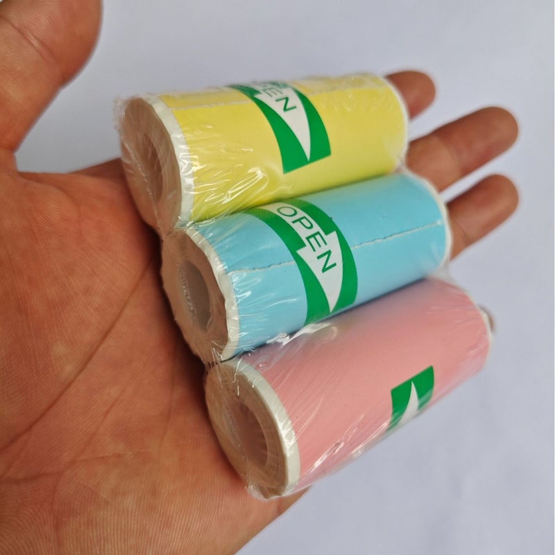 Mini Printer Thermal Paper 57*25Mm Sticker Color Paper Cash Register Receipt Paper Label Printing Paper - Image 1