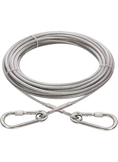 mm 5 Meters + 2 Screw Carabiner Dog Garden Tethering Rope Transparent Color (90 Kg)