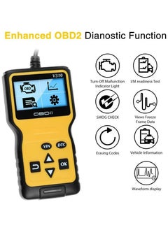 Arabest Car Trouble Code Reader, OBD2 Scanner Engine Diagnostics V310 Car Code Reader and Vehicle Car Engine Trouble Diagnostic Code Scanner Tool for All Cars  - Image 2