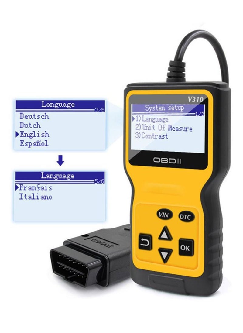 Car Trouble Code Reader, OBD2 Scanner Engine Diagnostics V310 Car Code Reader and Vehicle Car Engine Trouble Diagnostic Code Scanner Tool for All Cars