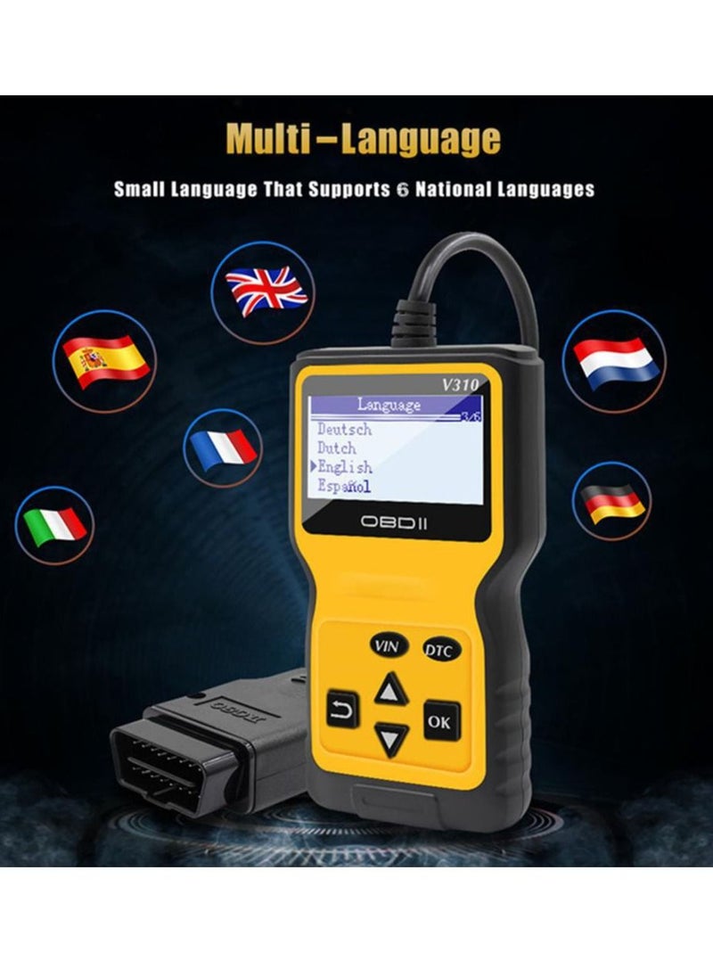 Car Trouble Code Reader, OBD2 Scanner Engine Diagnostics V310 Car Code Reader and Vehicle Car Engine Trouble Diagnostic Code Scanner Tool for All Cars