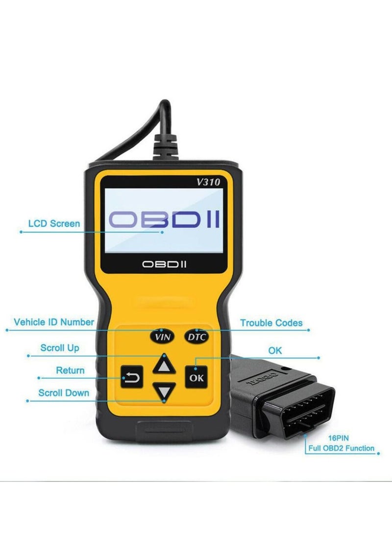 Car Trouble Code Reader, OBD2 Scanner Engine Diagnostics V310 Car Code Reader and Vehicle Car Engine Trouble Diagnostic Code Scanner Tool for All Cars