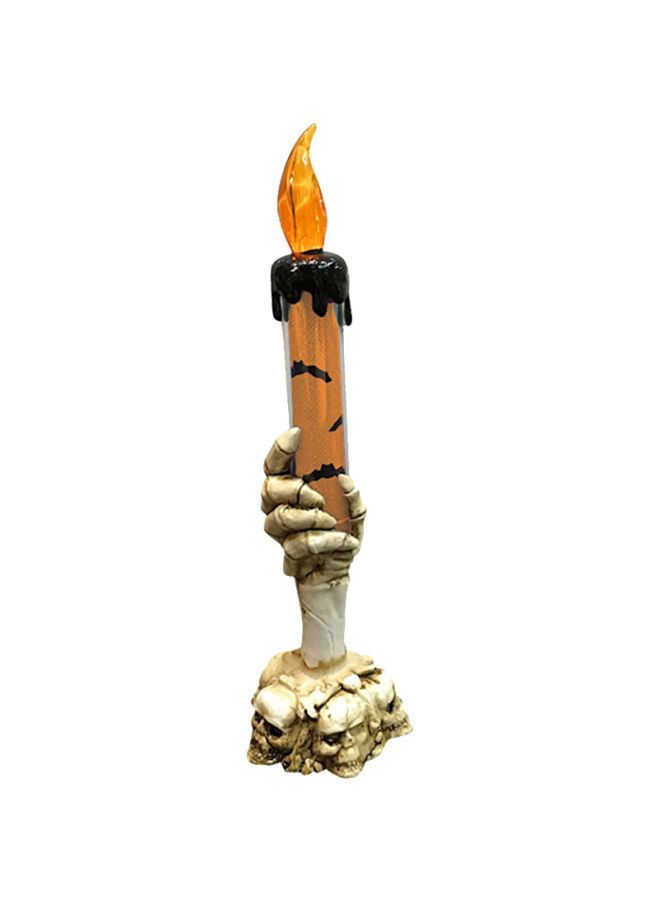 NIBEMINENT LED Skull Hand Stand Candle Orange/Black 22.0x6.5x6.5cm  - Image 1