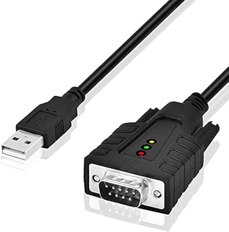 DriverGenius USB232A-B-A | USB to Serial (DB9) Adapter with 3 LEDs - Compatible with Windows 11 and macOS 15 ã€2-Piece/Packageã€‘ - Image 1