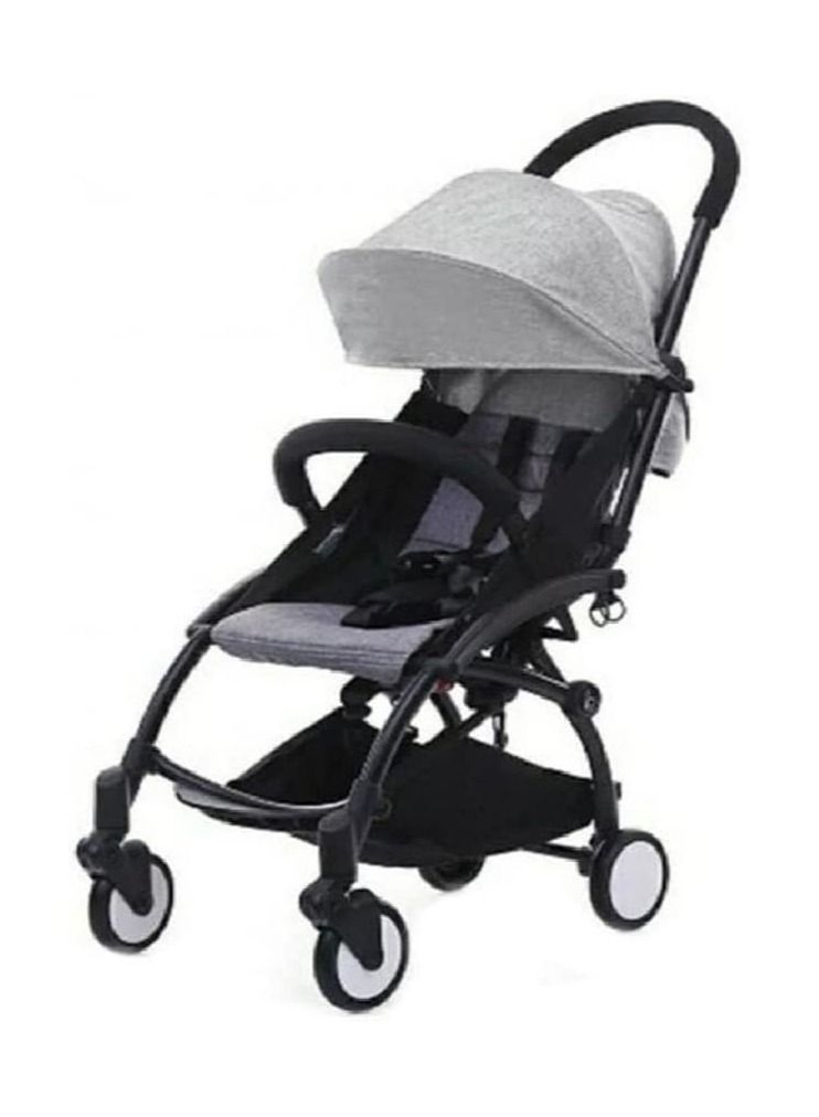 عربة أطفال خفيفة للسفر مضادة للصدمات 4 عجلات غطاء حقيبة السفر للأطفال حديثي الولادة والأطفال باللون الرمادي - Image 1