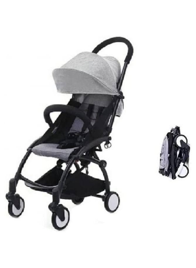 عربة أطفال خفيفة للسفر مضادة للصدمات 4 عجلات غطاء حقيبة السفر للأطفال حديثي الولادة والأطفال باللون الرمادي - Image 2