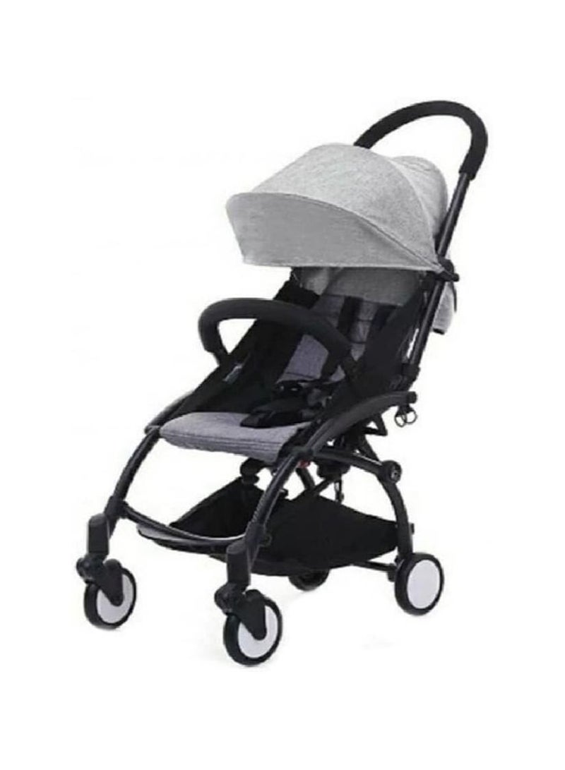 عربة أطفال خفيفة للسفر مضادة للصدمات 4 عجلات غطاء حقيبة السفر للأطفال حديثي الولادة والأطفال باللون الرمادي - Image 4