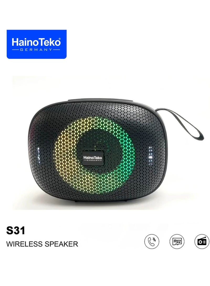 Haino Teko Haino Teko Germany S31 Portable Wireless Bluetooth Speaker Black  - Image 1