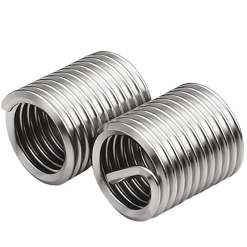 NACX M8 x 1.25mm x 3D Helicoil Wire Inner Thread Inserts, Coiled Wire Helical Screws, 304 Stainless Steel, Metric, 40Pcs - Image 1