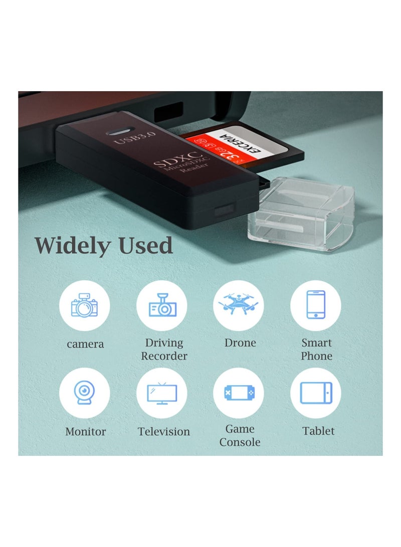 Captaintech SYOSI SD Card Reader Portable USB 3.0 Dual Slot Flash Memory Adapter Hub for TF SD Micro SD SDXC SDHC MMC RS-MMC UHS-I - Image 5