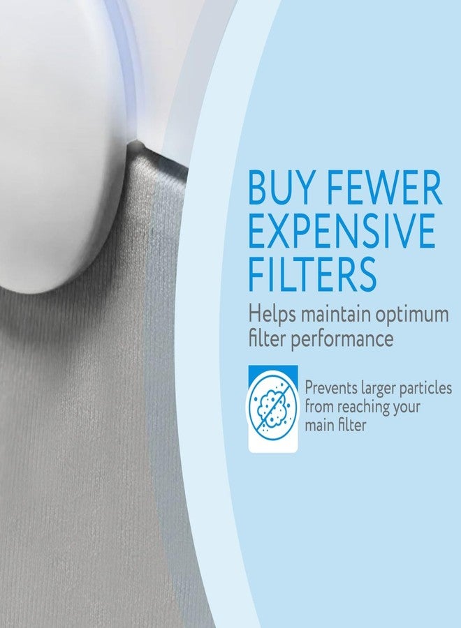 IMPRESA 3 Pack 211 Replacement Pre-Filters - Compatible with Blueair Blue Pure 211+ Air Purifier Filter - Lunar Rock Gray Fabric - Washable Slip-On Slip-Off Design & Extended Main Filter Life - Image 3