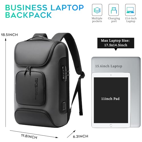 BANGE Business Laptop Backpack Fit for 15.6 INCH,Travel Backpack with USB Charging Port,Men Travel Backpack with Water Bottle Holder for Men and Women… - Image 4