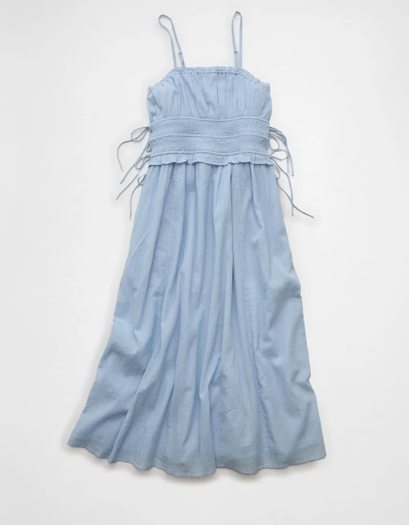 American Eagle  AE Corded Smocking Midi Dress for Women | Best Price UAE