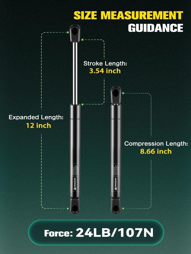 HelloAuto 12.2 Inch Gas Struts for Truck Cap Canopy - Image 2