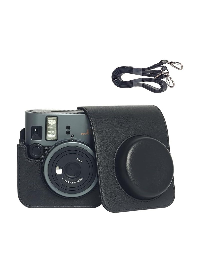 حافظة كاميرا Instax Mini 41 الكلاسيكية - حافظة جلد PU مع حزام كتف لإكسسوارات الكاميرا الفورية - Image 2