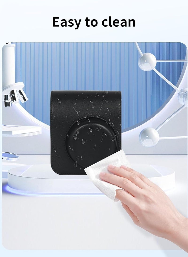 حافظة كاميرا Instax Mini 41 الكلاسيكية - حافظة جلد PU مع حزام كتف لإكسسوارات الكاميرا الفورية - Image 4