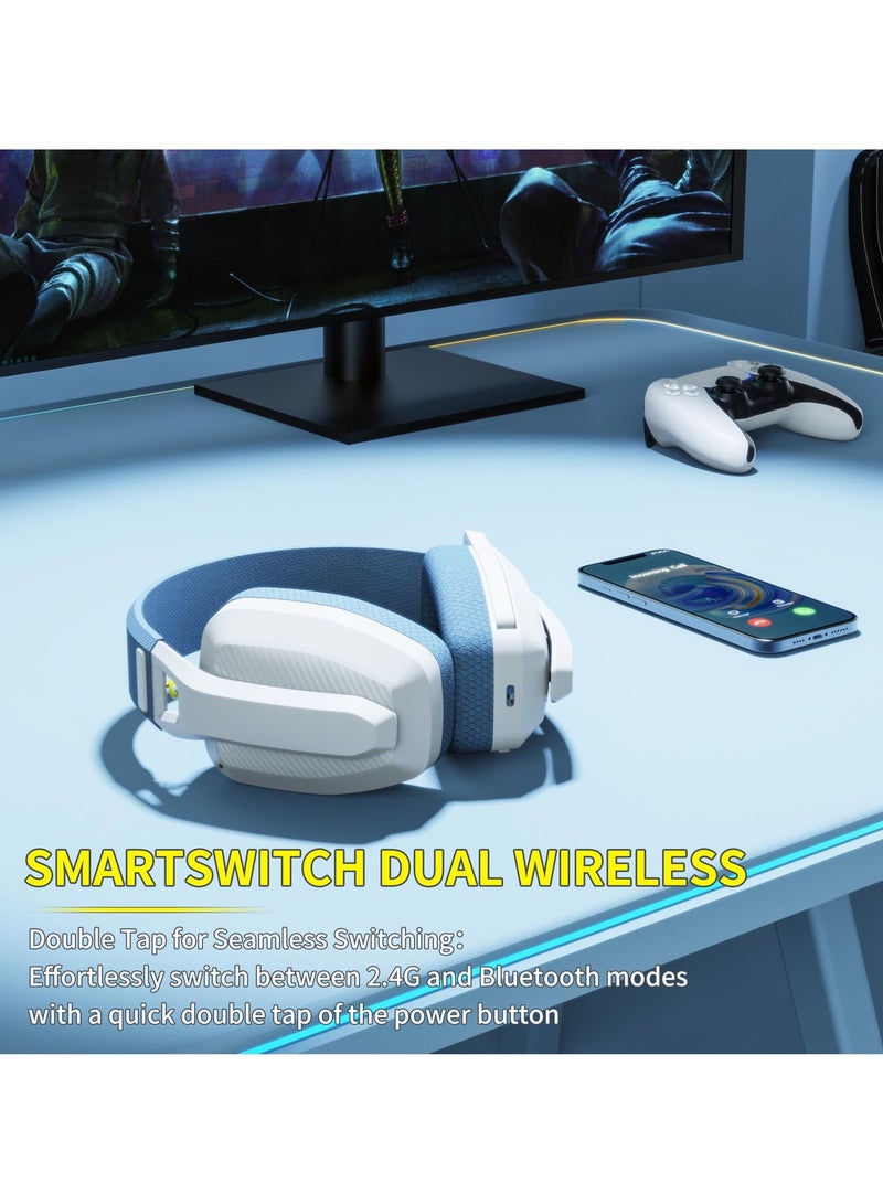 BINNUNE BW06 2.4GHz Wireless Bluetooth Gaming Headset with Mic for PS5, PS4, PC, Mac, Playstation 4 5 Laptop Computer - Image 4