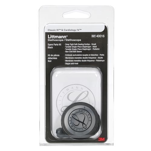 Littmann 3M Littmann - stock code 70201174557 Littmann Stethoscope Spare Parts Kit, Classic III and Cardiology IV, Black, 40016 - Image 1