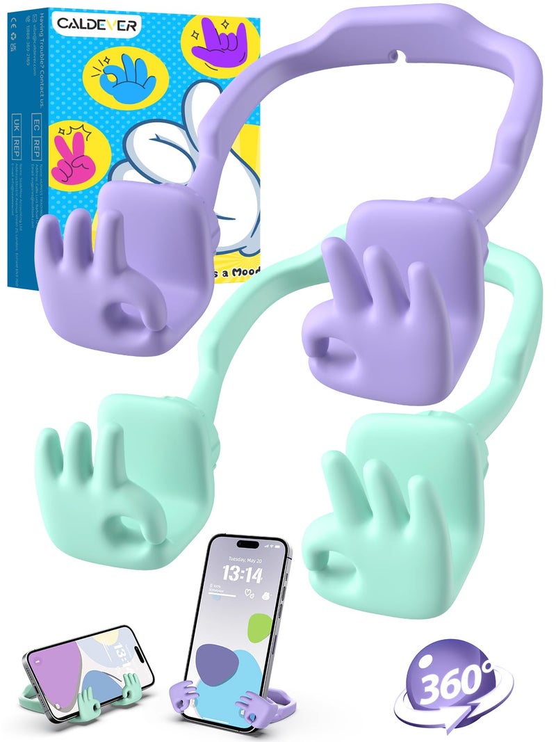 CALDEVER Easter Basket Stuffers for Teens Girls Adults Gifts: Cell Phone Holder OK Sign Adjustable Phone Stand for Desk Gifts for Kids Teenage Women Boys Mom Wife Ideas Funny Cool Gadget Birthday Trendy Stuff - Image 1