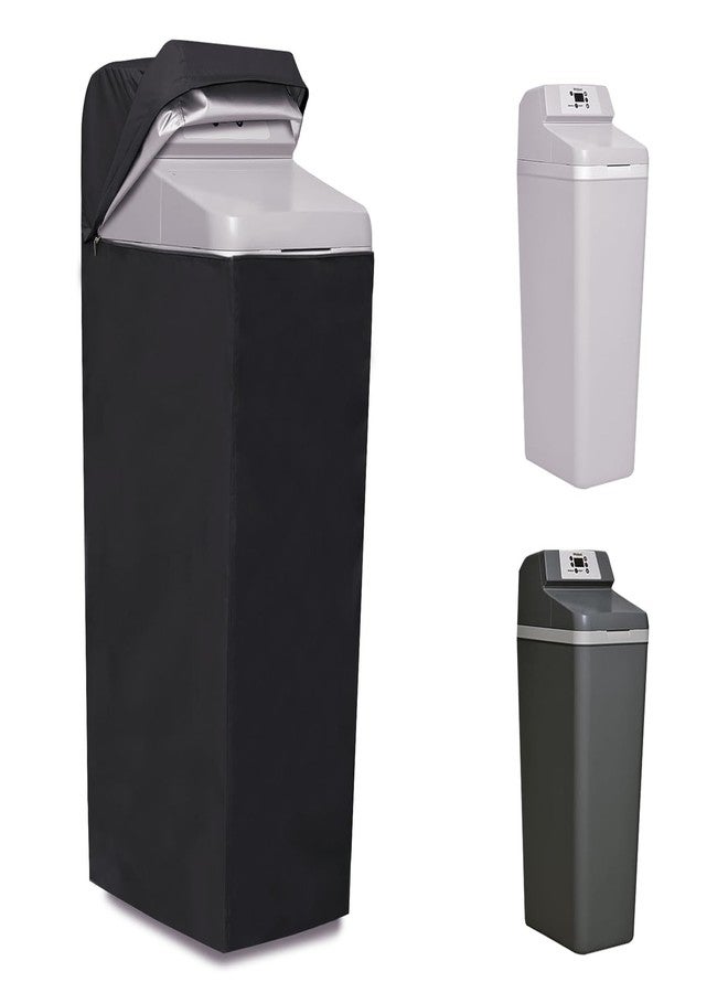 Hagsfire Water Softener Cover Outdoor Insulated, Water Softener Covers for Outside Units, Openable Top Easy to Use Removal-free Installation for UV Dust Protection of Softener Housings Outdoor (Black) - Image 1