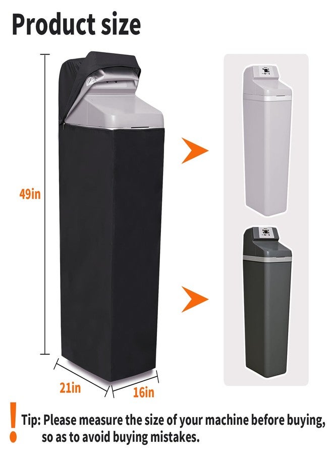 Hagsfire Water Softener Cover Outdoor Insulated, Water Softener Covers for Outside Units, Openable Top Easy to Use Removal-free Installation for UV Dust Protection of Softener Housings Outdoor (Black) - Image 2