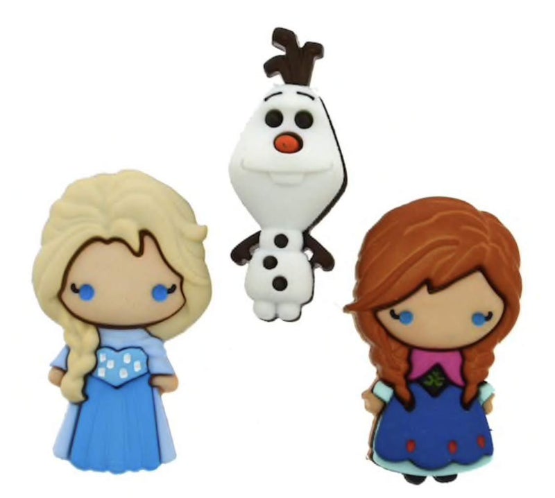 Dress It Up Disney Frozen Elsa Anna Olaf Button Embellishment - Image 3