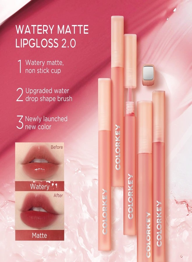 COLORKEY Soft Matte Water Lip Tint, Matte Finishs, Long-Lasting, Moist Fit Without Stickiness, Moisturized, Waterproof, Liquid Lipstick, Nude lip color (P334 Fig Pink) - Image 3