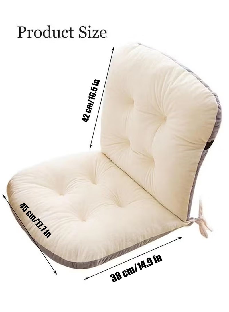 وسادة مقعد طلابية مُسمَّنة مدمجة مع وسادة نمط بسيط، وسائد مقاعد، وسائد مقاعد مكتبية، وسائد مقاعد مُسمَّنة، وسجاد مناسب للفصول الدراسية والمكاتب والمطاعم (أبيض). - Image 2