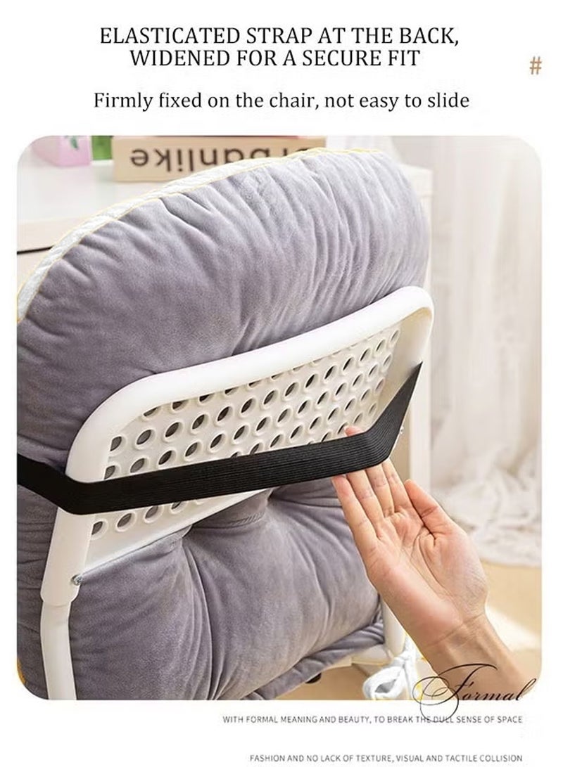 وسادة مقعد طلابية مُسمَّنة مدمجة مع وسادة نمط بسيط، وسائد مقاعد، وسائد مقاعد مكتبية، وسائد مقاعد مُسمَّنة، وسجاد مناسب للفصول الدراسية والمكاتب والمطاعم (أبيض). - Image 3