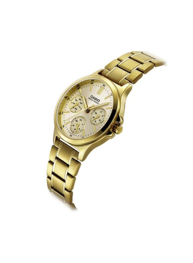 كاسيو ساعة يد من  ستانلس ستيل كرونوغراف LTP-V300G-9AUDF - Image 2