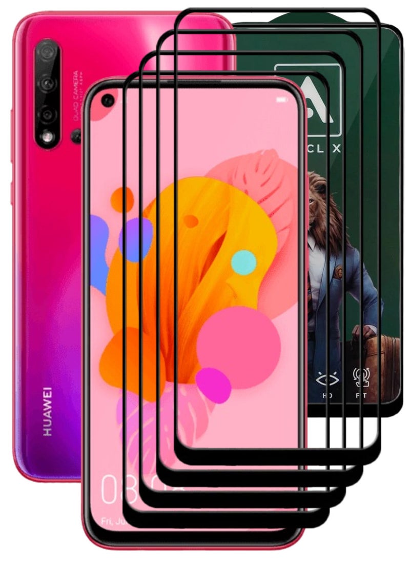 ACLIX 4 Pieces Antistatic ESD Dustproof Premium Quality High Definition Tempered Glass Screen Protector Designed For Huawei nova 5i - Image 1