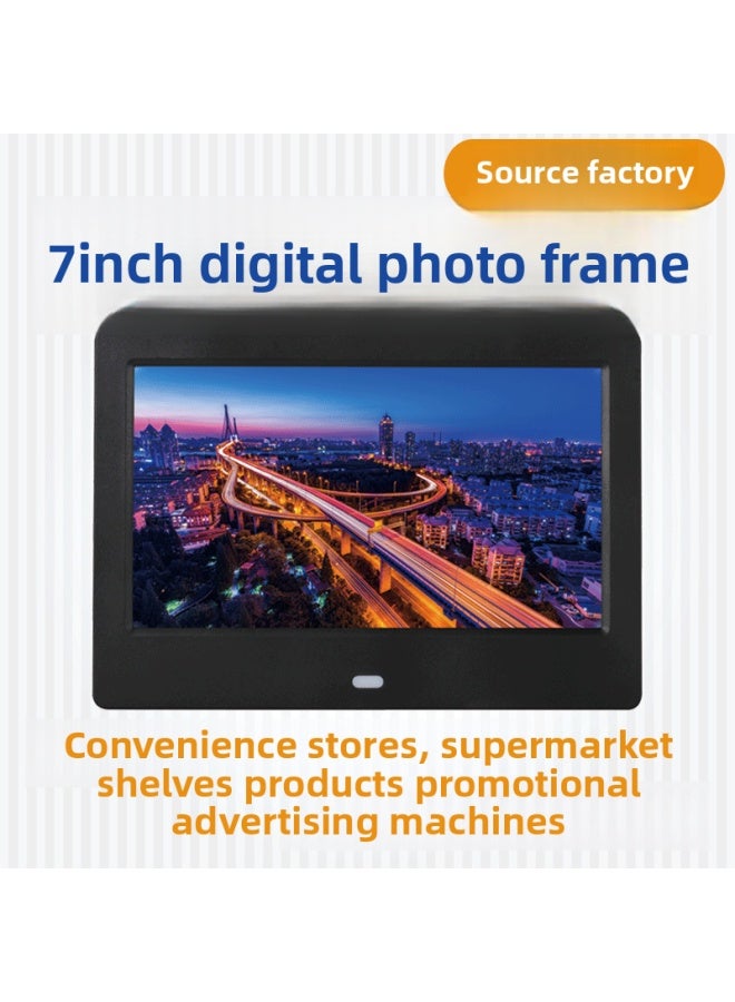7 Inch LED Digital Photo Frame Electronic Photo Album HD Advertising Machine Home Wedding Birthday Corporate Electronic Gift-Color:White + Human Induction  - Image 1