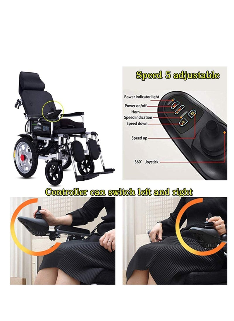 Cool Baby Style Electric Power Wheelchair Can Fold Lightweight Elderly Disabled Intelligent Adjustment Automatic Full lying Electric Wheelchair Scooter  - Image 2