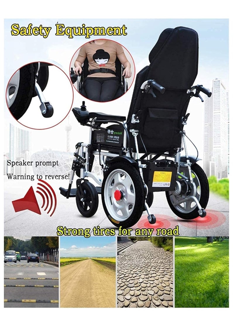 Cool Baby Style Electric Power Wheelchair Can Fold Lightweight Elderly Disabled Intelligent Adjustment Automatic Full lying Electric Wheelchair Scooter  - Image 5