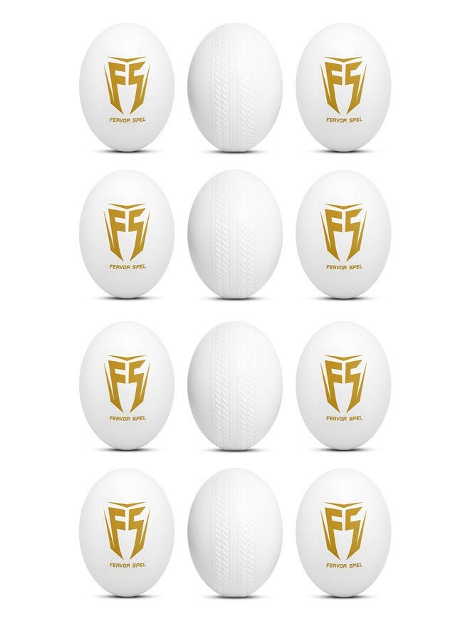 Fervor Spel FS Non Toxic Plastic Cricket Ball - Indoor and Outdoor Cricket Game, Heavy Plastic Ball for Cricket Drills and Bounce Practice (Pack of 12 | 30gm Per Ball) - Image 1