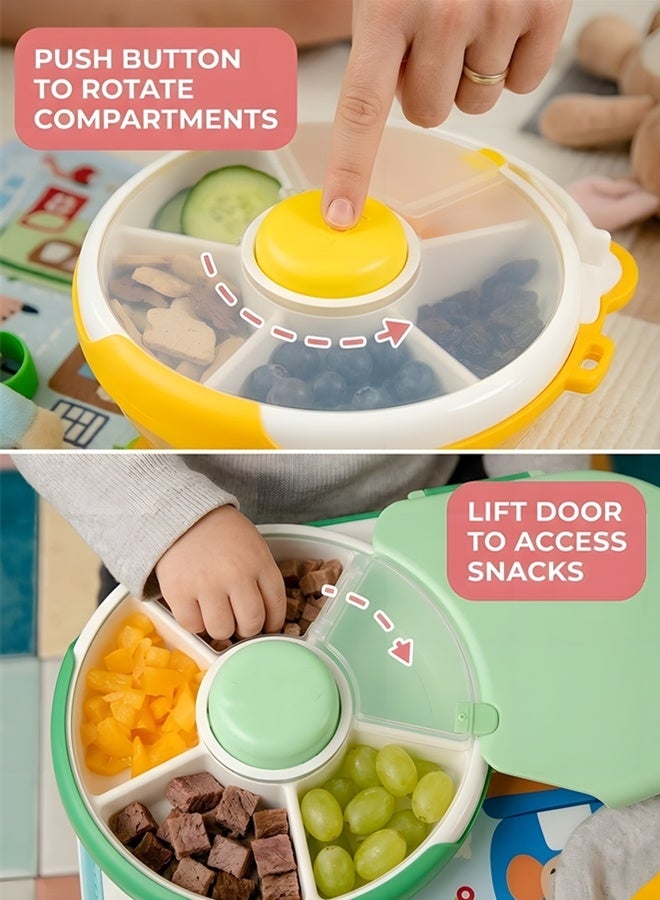 Beauenty Kids Lunchbox with 5 Compartment Dispenser + Lunchbox ，2-in-1 Bento Style Lunch Container, 5 Small +1 Large Sandwich Compartment。… (Purple) - Image 3