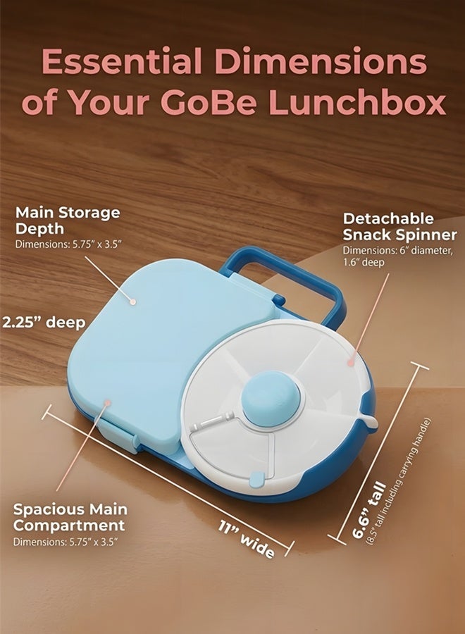 Beauenty Kids Lunchbox with 5 Compartment Dispenser + Lunchbox ，2-in-1 Bento Style Lunch Container, 5 Small +1 Large Sandwich Compartment。… (Purple) - Image 5