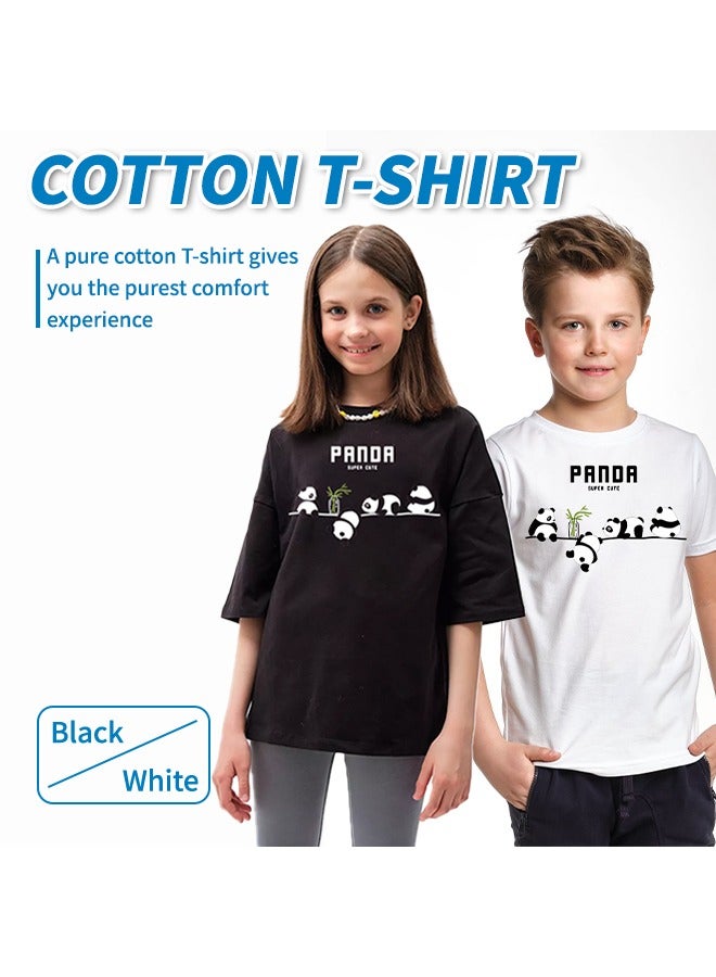 Cartoon T-Shirt For Boys, Short Sleeves, Girls, Cotton Tops, Breathable, No Fading, Suitable For 3-12 Year Old Children In Summer  - Image 2