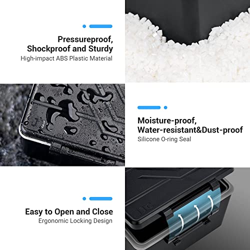 JJC DSLR Camera Battery & SD Micro SD XQD Card Case Holder for Canon LP-E6 LP-E6N LP-E6NH Nikon EN-EL15 EN-EL14 Sony NP-FZ100 Fujifilm NP-W126 NP-W235 Battery and More Below 1.5x0.9x2.4” - Image 4