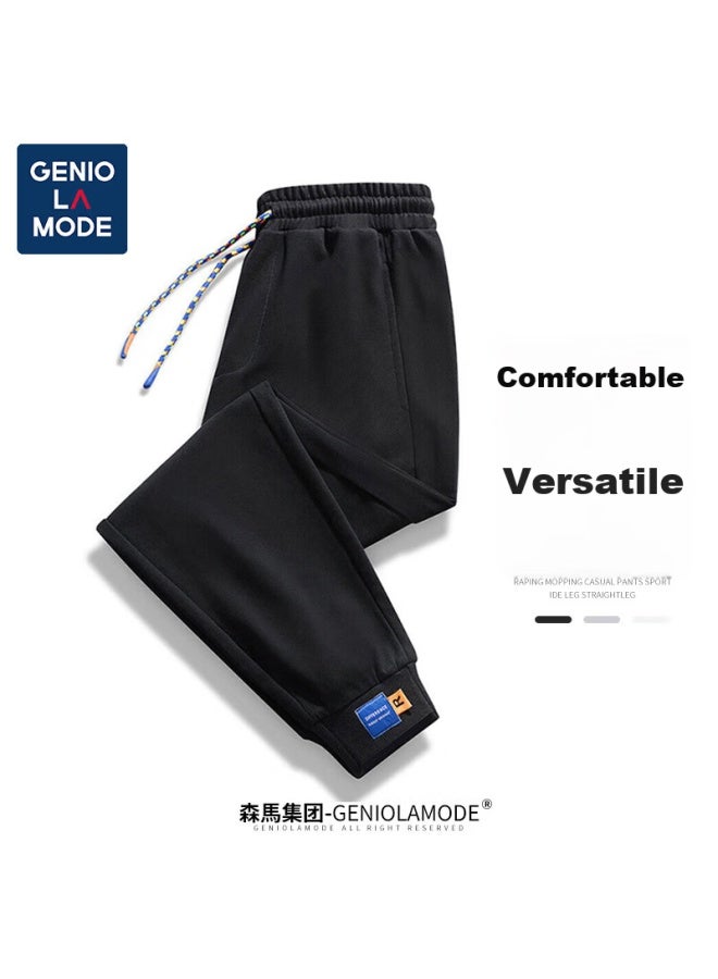 GENIOLAMODE بنطلون Geniolamode رجالي كاجوال، بنطلون رياضي عصري متعدد الاستخدامات بسحاب، بنطلون رجالي فضفاض مريح تنفس - Image 1