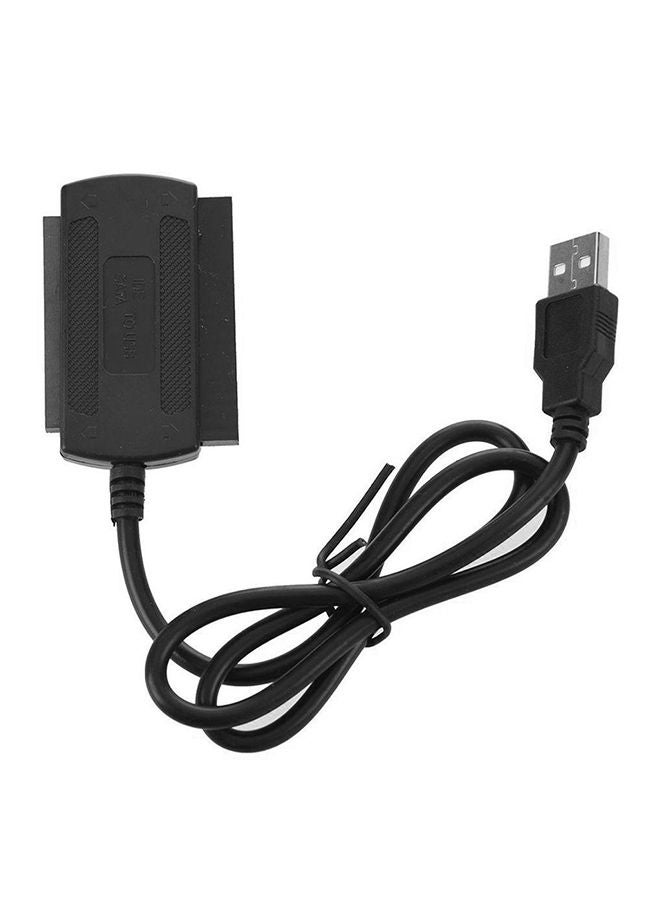 USB To IDE SATA Adapter Cable Connector Black
