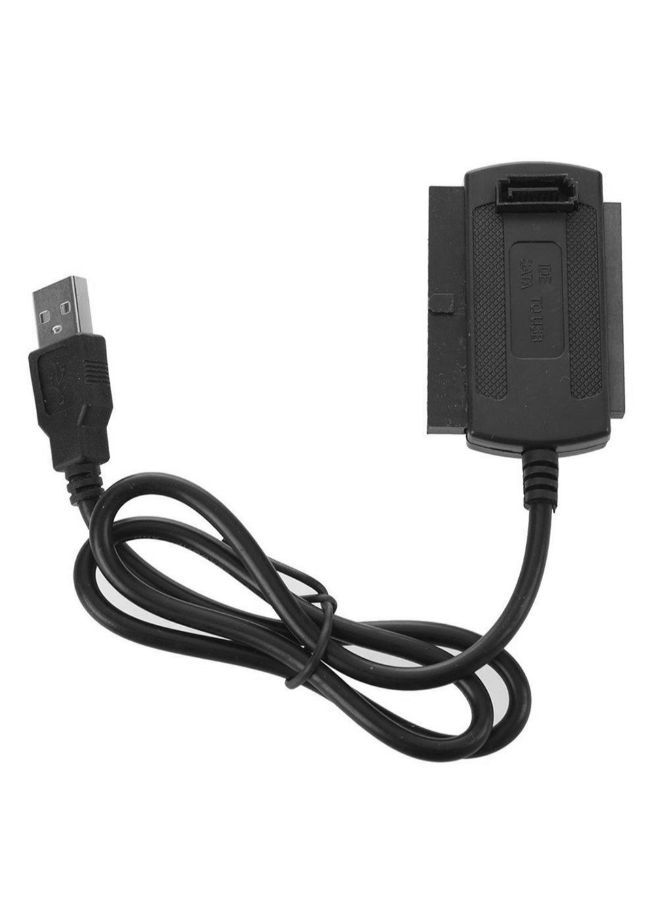 USB To IDE SATA Adapter Cable Connector Black