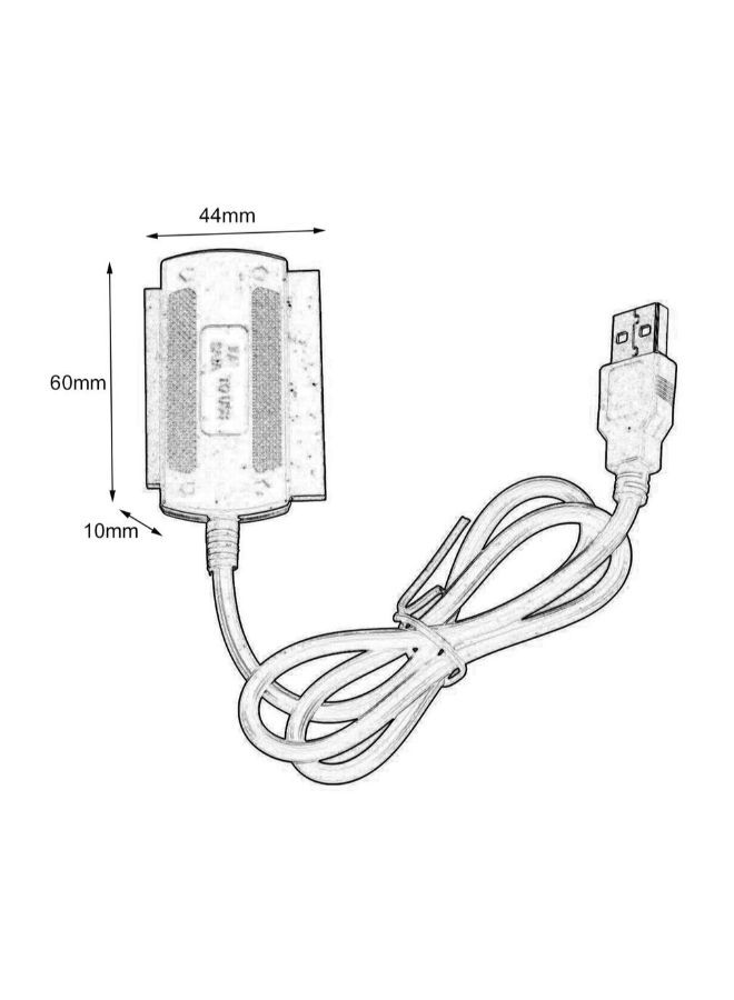 USB To IDE SATA Adapter Cable Connector Black