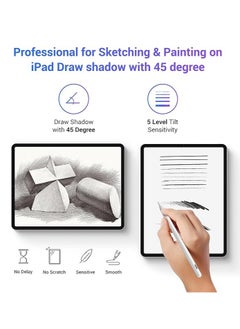 Generic Palm Rejection Stylus Pen with Tilt Sensitivity for Apple iPad 2018 and Later Generation 6 7 8 9 10 Pro 11 12.9 3 4 5 Air 4 5 Mini 6 Digital Pen for Precision Writing and Drawing, White  - Image 3