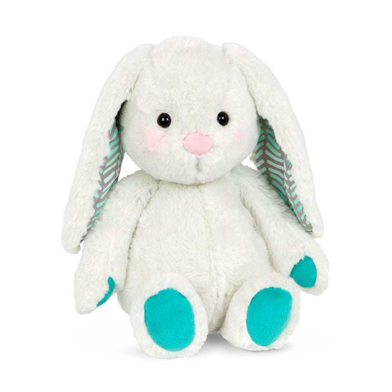 B. toys â€“ 12-Inch Plush Bunny Soft & Cuddly Plush Rabbit Toy Washable â€“ Happy Hues â€“ Peppy Mint Bunny â€“ 0 Months+ - Image 1