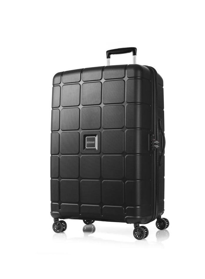 AMERICAN TOURISTER Hundo Suitcase, Check-In Size 81 cm / 30 inch, 4 Spinner Wheels, Hard Top, Polypropylene, Black|Spacious Interior|DuoSaf™ Security Zipper|TSA Combination Lock|Expandable - 3 Years International Warranty - Image 1