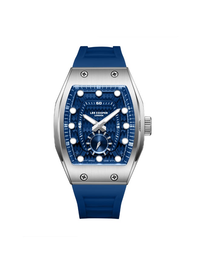 لي كوبر ساعة يد رجالية بسوار سيليكون بعقارب . - Image 1