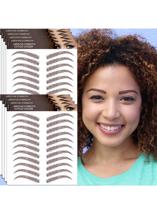 Aresvns Eyebrow Tattoo 99 Pairs! Realistic Fake Tattoo Eyebrows,Popular Reddish Brown(Chocolate Color),4D Imitation Eyebrows Transfer Stickers,Suitable Sizes (Dec.20.2020 ver.) Christmas Gift - Image 2
